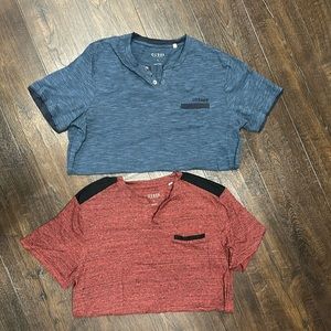 Guess men’s size large 2 shirt bundle worn once! Great condition!